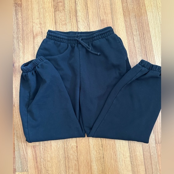 Zara Black Drawstring Jogger Pants Size Medium Athleisure Loungewear (n - Picture 2 of 6